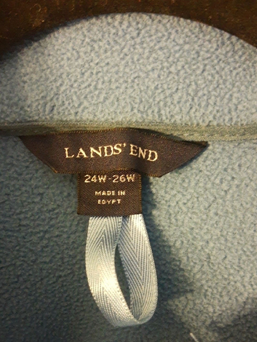 Lands' End Women's Blue Full-Zip Fleece Jacket - Picture 2 of 4